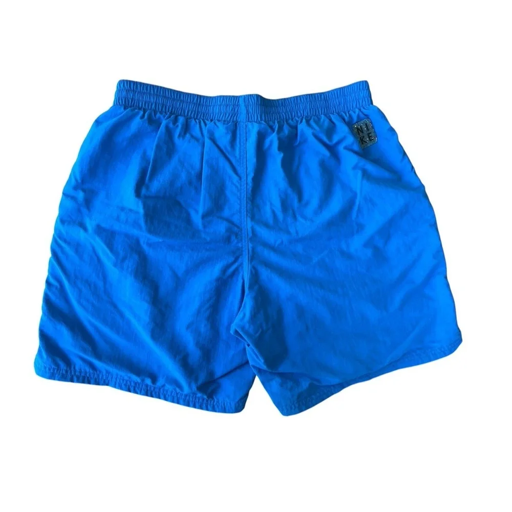 Nike Mens‎ Blue Volley Swim Shorts Large Graphic Swoosh Trunks